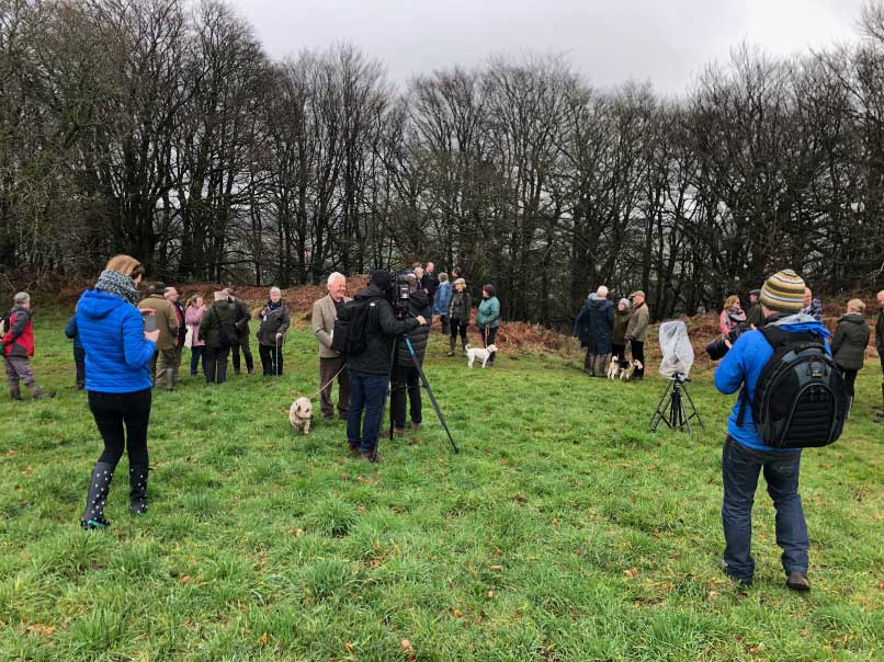 BBC television interviews Historic England Chief Executive, Duncan Wilson, at DAS Hembury event