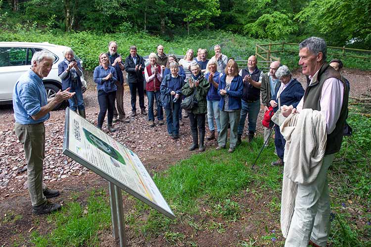 David Fursdon reveals the information board