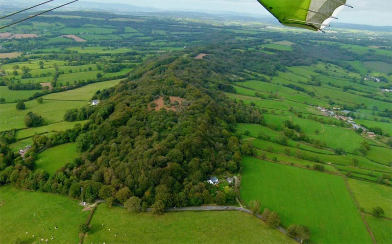 Aerial photo of Hembury Fort