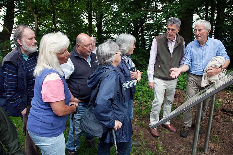 The opening of the new Hembury information sign