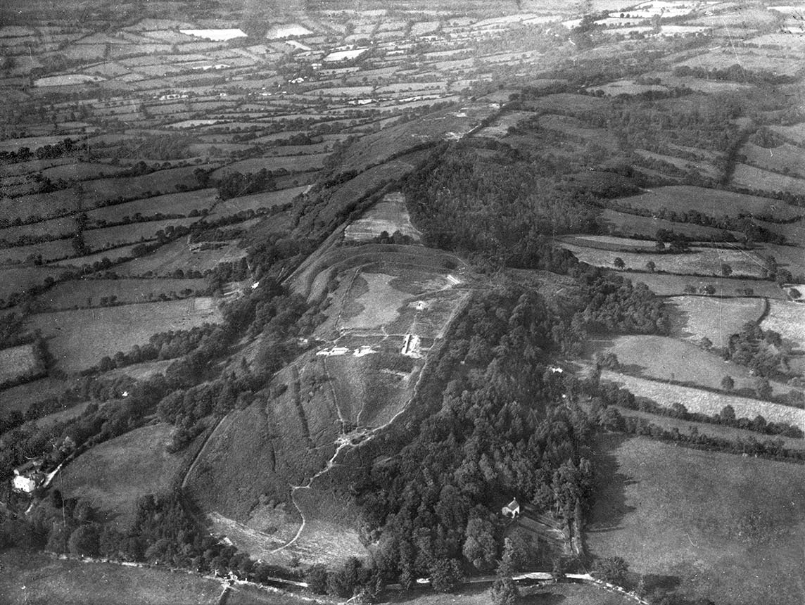 Aerial view of Hembury Fort