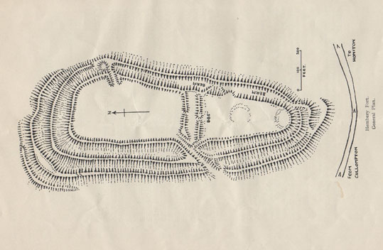 1930's map old Hembury Fort